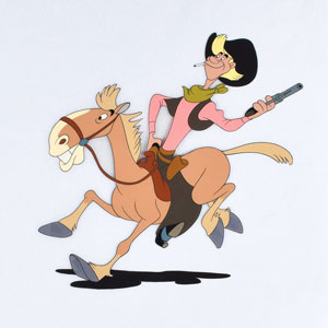 Lot #895 Pecos Bill and Widowmaker production cel from Melody Time - Image 1
