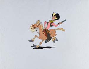 Lot #895 Pecos Bill and Widowmaker production cel from Melody Time - Image 2