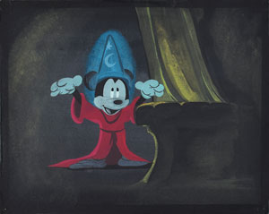 Lot #883 Mickey Mouse watercolor concept painting from Fantasia - Image 1