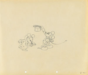 Lot #859 Mickey and Minnie Mouse production drawing from  Mickey's Gala Premier - Image 1