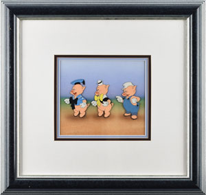 Lot #877 The Three Pigs production cel from the