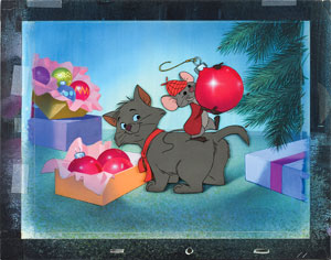 Lot #924 Berlioz and Roquefort publicity key master background set-up from The Aristocats - Image 1