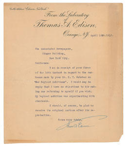 Lot #138 Thomas Edison - Image 1