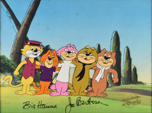 Lot #996 Bill Hanna and Joe Barbera signed production cel from Top Cat and the Beverly Hills Cats - Image 2