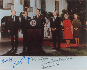 Lot #89  Four Presidents and Two First Ladies - Image 1