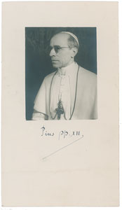 Lot #150  Pope Pius XII - Image 1