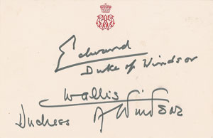 Lot #254 Duke and Duchess of Windsor - Image 1