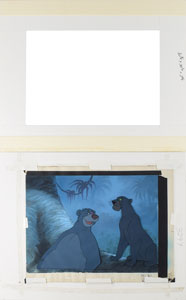 Lot #923 Baloo and Bagheera production key matching master background set-up from The Jungle Book - Image 3