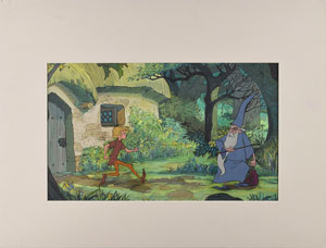 Lot #921 Merlin and Arthur production key matching master background set-up from The Sword in the Stone - Image 3