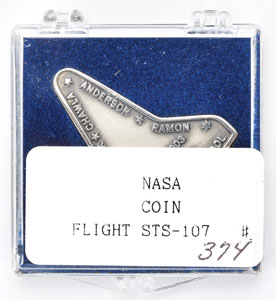 Lot #326  STS-107 Unflown Robbins Medal - Image 2