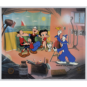 Lot #963 Popeye and Betty Boop limited edition cel signed by Myron Waldman - Image 1
