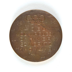 Lot #3050  St. Moritz 1948 Winter Olympics Participation Medal - Image 2