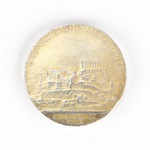 Lot #3007  Athens 1906 Summer Olympics Silver Winner’s Medal - Image 2