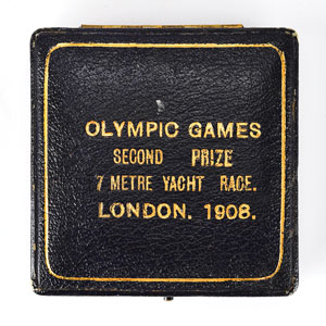 Lot #3009  London 1908 Summer Olympics Silver Winner’s Medal Case