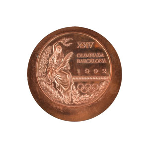 Lot #3120  Barcelona 1992 Summer Olympics Bronze Winner's Pattern Medal - Image 1