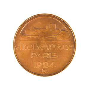 Lot #3022  Paris 1924 Summer Olympics Bronze Participation Medal - Image 2