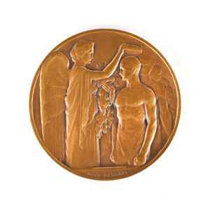 Lot #3022  Paris 1924 Summer Olympics Bronze Participation Medal