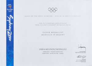 Lot #3134  Sydney 2000 Summer Olympics Winner's Diploma and Poster - Image 1