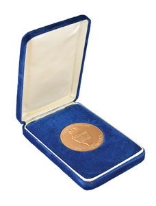 Lot #3107  Los Angeles 1984 Summer Olympics Bronze Participation Medal with Case and Volunteer Medal - Image 1