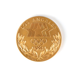 Lot #3107  Los Angeles 1984 Summer Olympics Bronze Participation Medal with Case and Volunteer Medal - Image 3