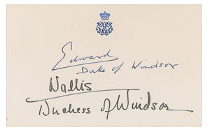 Lot #323 Duke and Duchess of Windsor