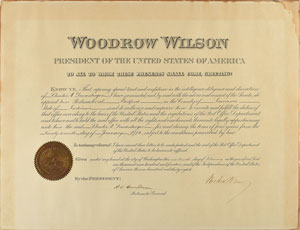 Lot #190 Woodrow Wilson - Image 1