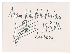 Lot #598 Aram Khachaturian - Image 1