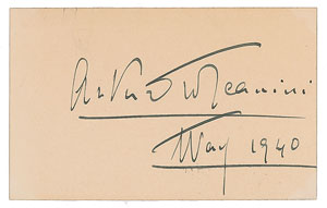 Lot #607 Arturo Toscanini - Image 1