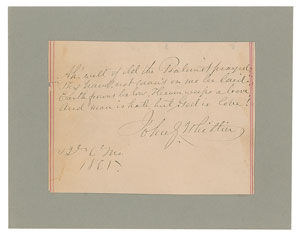 Lot #540 John Greenleaf Whittier - Image 1