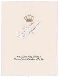 Lot #280  King Hussein