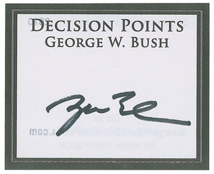 Lot #128 George W. and Laura Bush