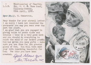 Lot #287  Mother Teresa