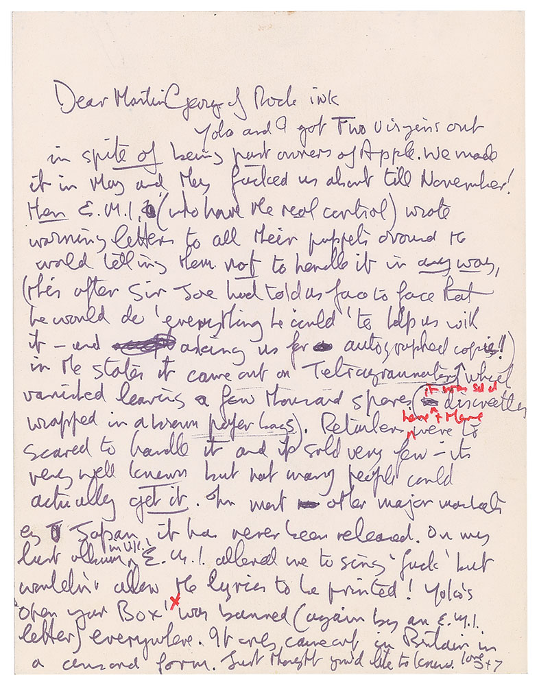 Handwritten Lennon lyrics to be sold in NYC - The San Diego Union-Tribune