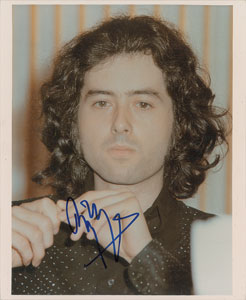 Lot #4156 Jimmy Page Signed Photograph