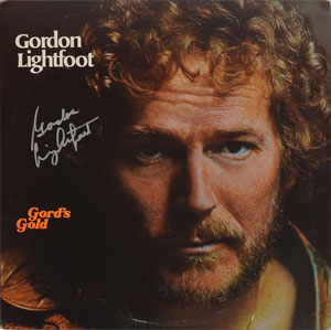 Lot #4448 Gordon Lightfoot Signed Guitar and Album