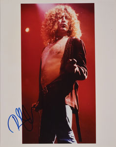 Lot #4162 Robert Plant Signed Photograph and Tour Program - Image 1