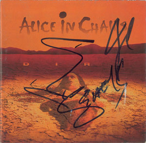 Lot #4741  Alice in Chains Signed CD Booklet