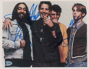 Lot #4761  Soundgarden Signed Photograph