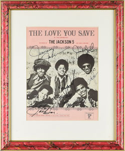 Lot #4176  Jackson 5 Signed Sheet Music - Image 1