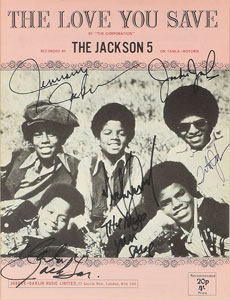 Lot #4176  Jackson 5 Signed Sheet Music - Image 2