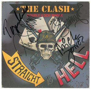 Lot #4647 The Clash Signed 45 RPM Record - Image 1