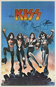 Lot #4509 4510 KISS Signed Poster - Image 1