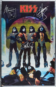 Lot #4510  KISS Signed Poster - Image 1