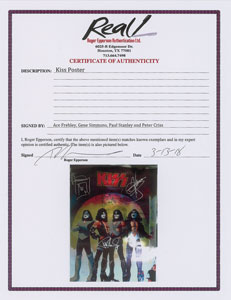 Lot #4510  KISS Signed Poster - Image 2