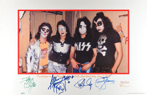 Lot #4512  KISS Signed Poster - Image 1