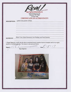 Lot #4512  KISS Signed Poster - Image 2