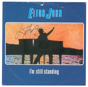 Lot #4596 Elton John Signed Record Sleeves