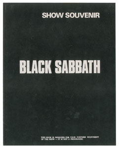 Lot #4489  Black Sabbath Signed Program