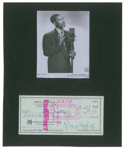 Lot #4299 Percy Mayfield Signed Check - Image 1