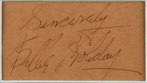 Lot #4216 Billie Holiday Signature - Image 2